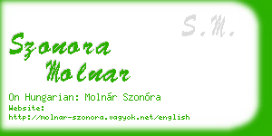 szonora molnar business card